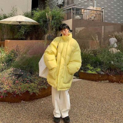 2021 Winter Cotton Jacket Students Loose Plus Size Woman Clothing Fashion Coats Harajuku Hooded Oversize Pocket